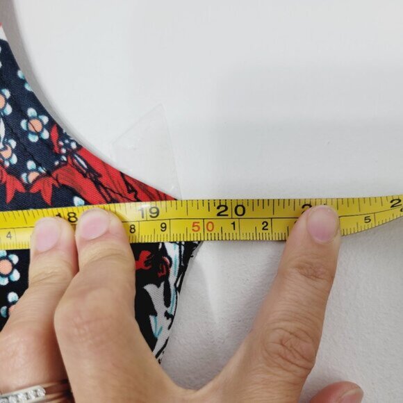 Women's Black Multicolored Floral Print Sleeveless Lightweight Casual Dress Sz L - Picture 6 of 7